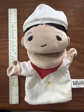 Kaplan Early Learning Kids Hand Puppet Chef Pretend Play 12 Inches